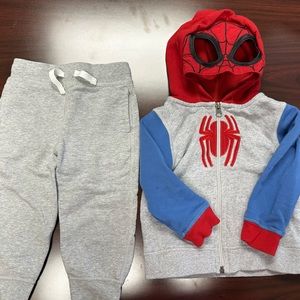 Hanna Andersson Kids Hoodie and Sweatpants 2pc Set Marvel Spider-Man 2T